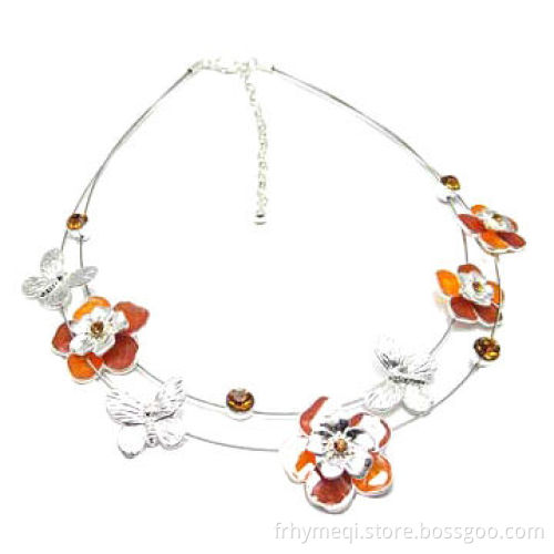 Unique chokers for sweater accessories, flower and butterfly style